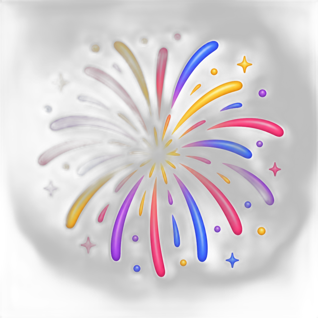 Fireworks exploding - AI generated emoji