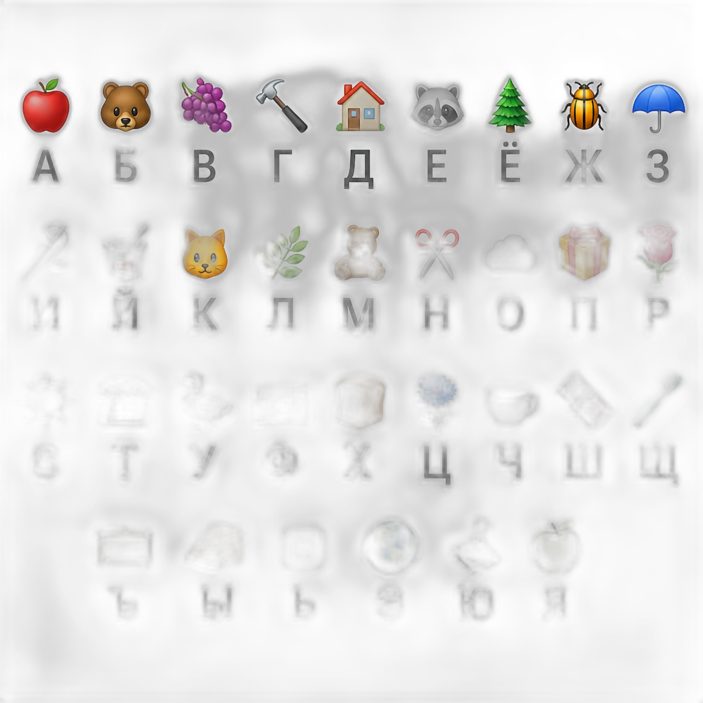 Russian alphabet - AI generated emoji