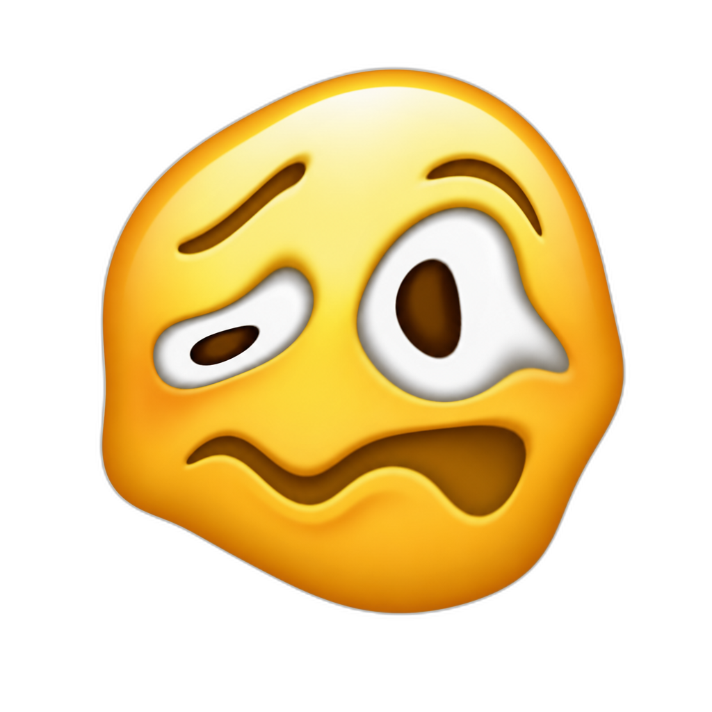 Distorted Face - AI generated emoji