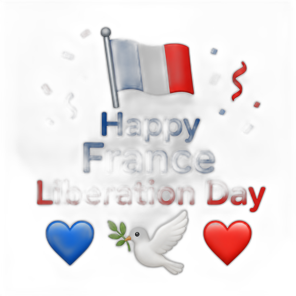 Happy France Liberation Day - AI generated emoji
