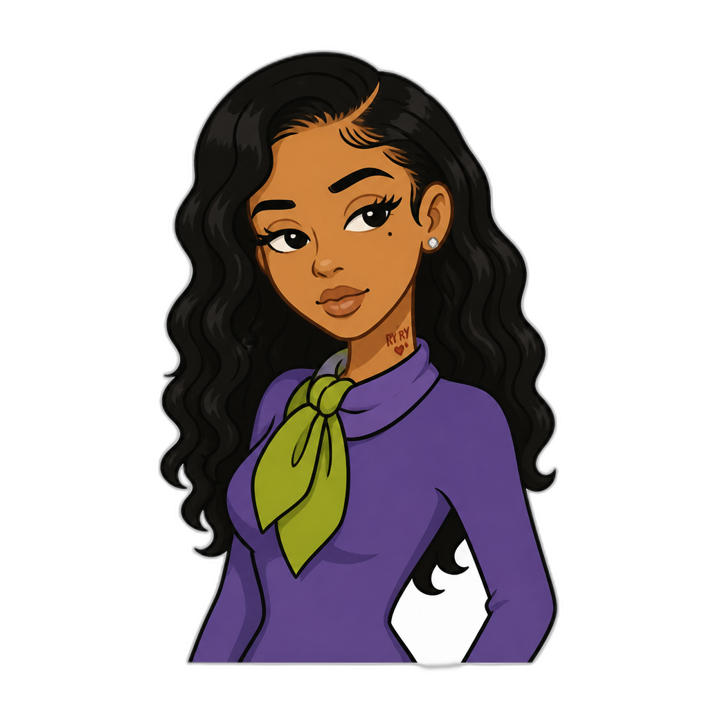Mariah The Scientist in Scooby Doo cartoon style - AI generated emoji