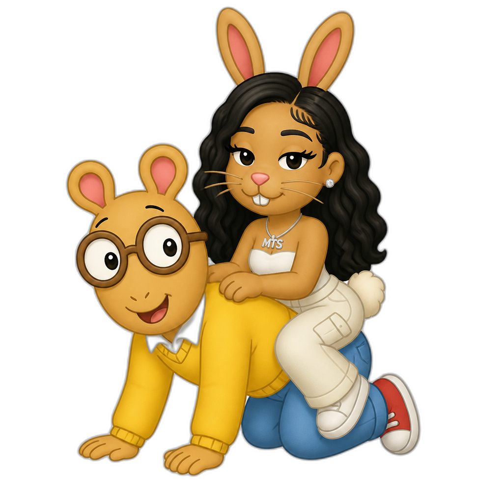 Mariah The Scientist as a rabbit on Arthur - AI generated emoji