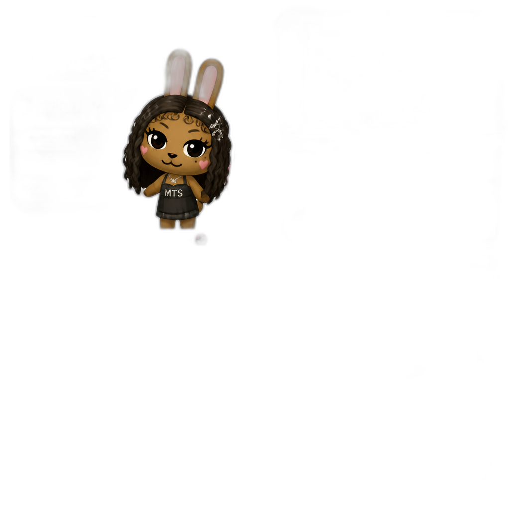 Mariah The Scientist as an Uchi Rabbit Villager in Animal Crossing: Happy Home Designer for the 3DS, showcasing her house, Mariah The Scientist themed aesthetics, 3DS gameplay footage, exterior and interior, Pokemon theme - AI generated emoji