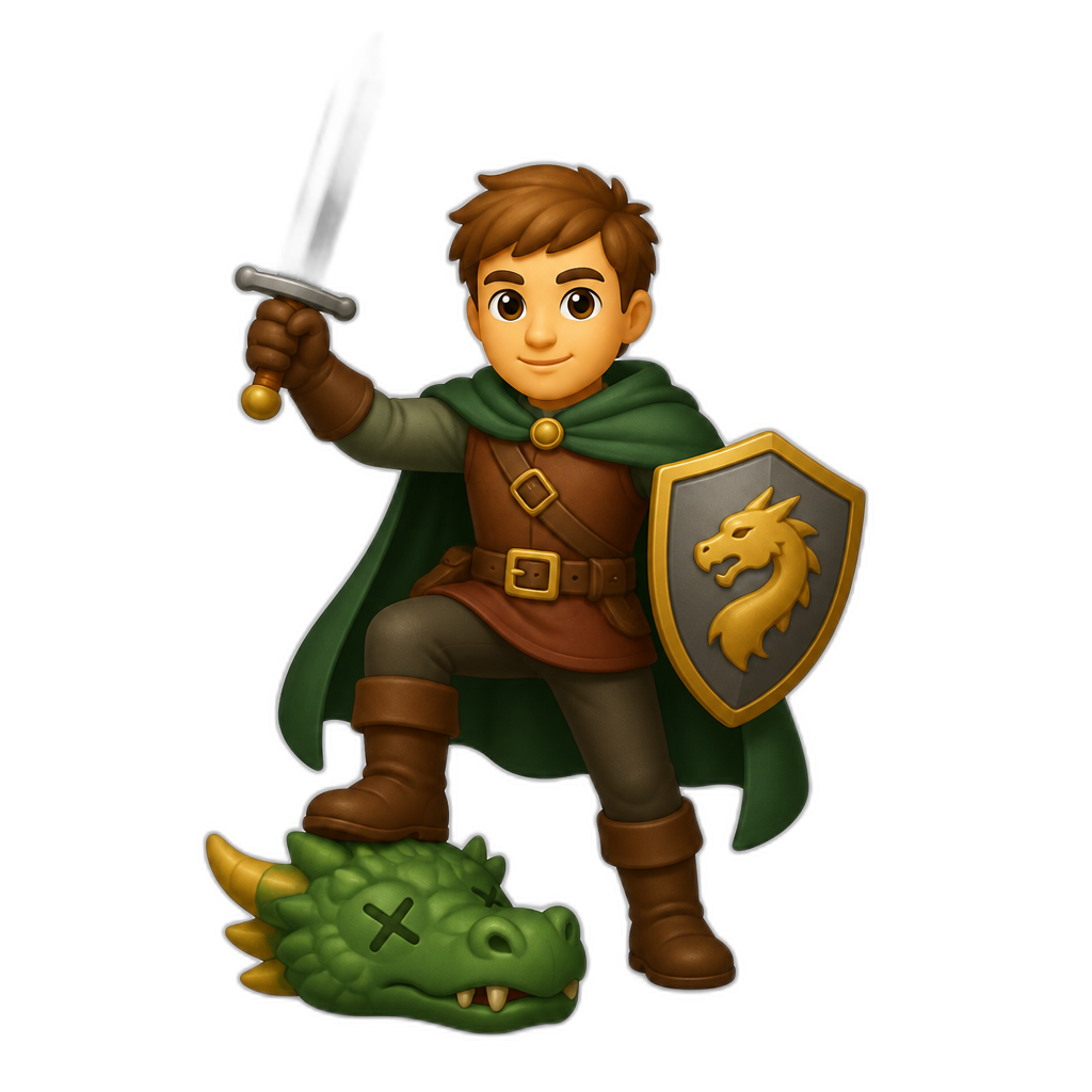dragon slayer - AI generated emoji