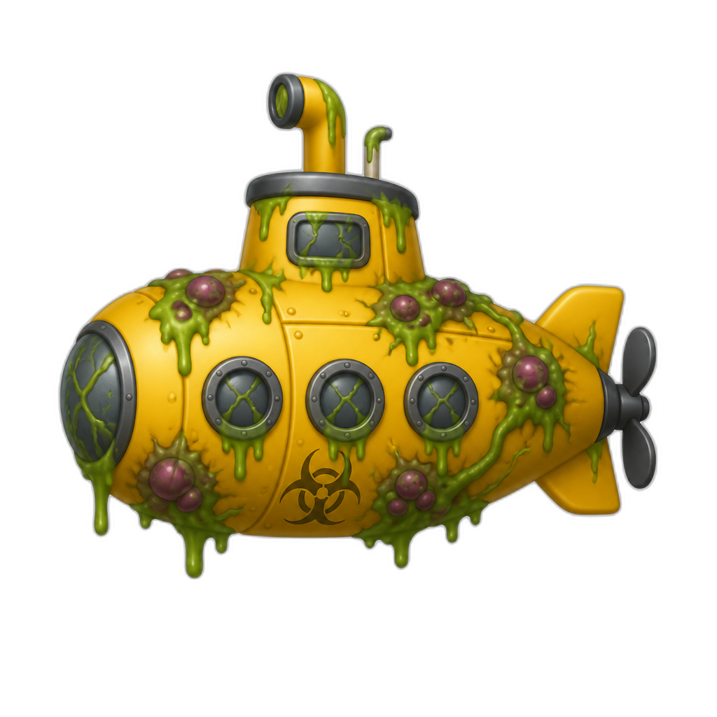 Infected submarine - AI generated emoji