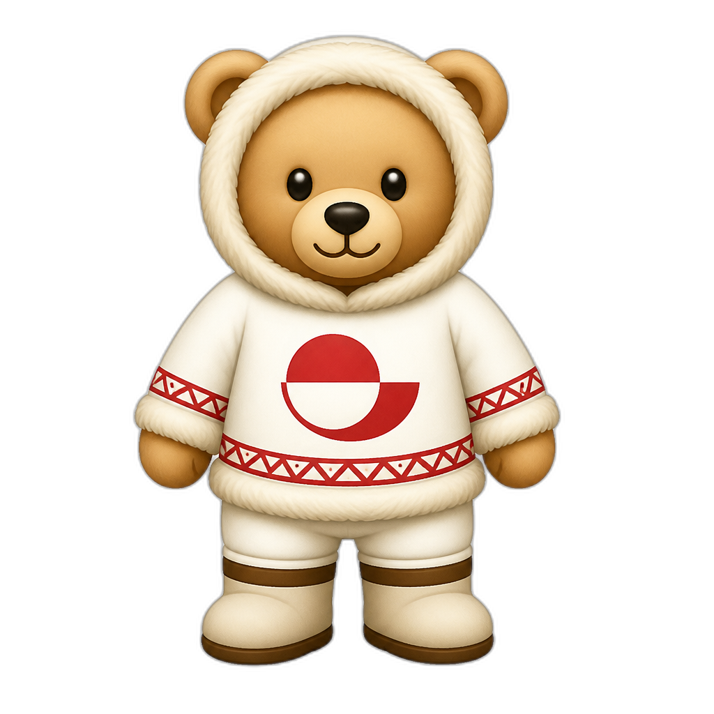 Create a Teddy bear who is a Greenland - AI generated emoji