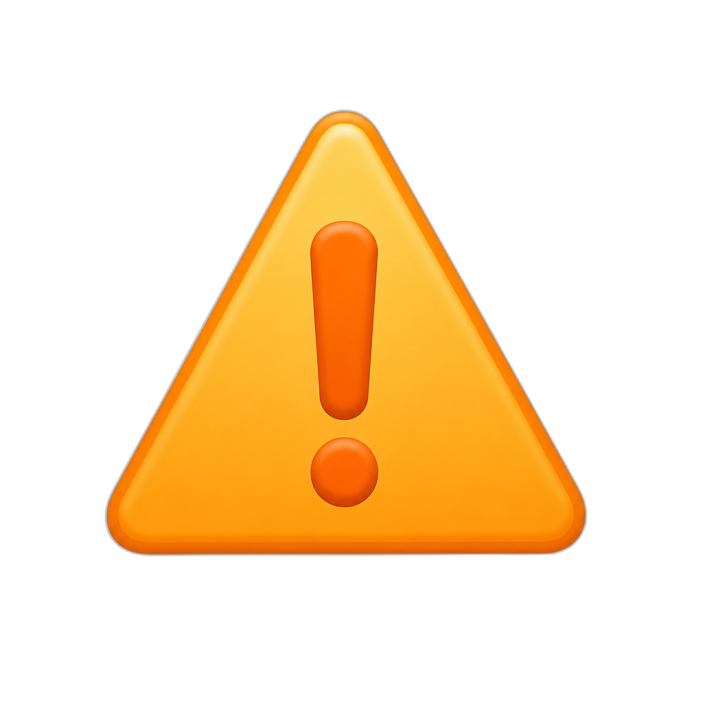 generate a triangle with ! in orange - AI generated emoji