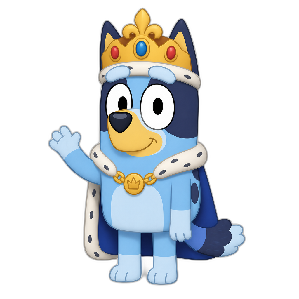 King Louis XLV as a Bluey dog - AI generated emoji