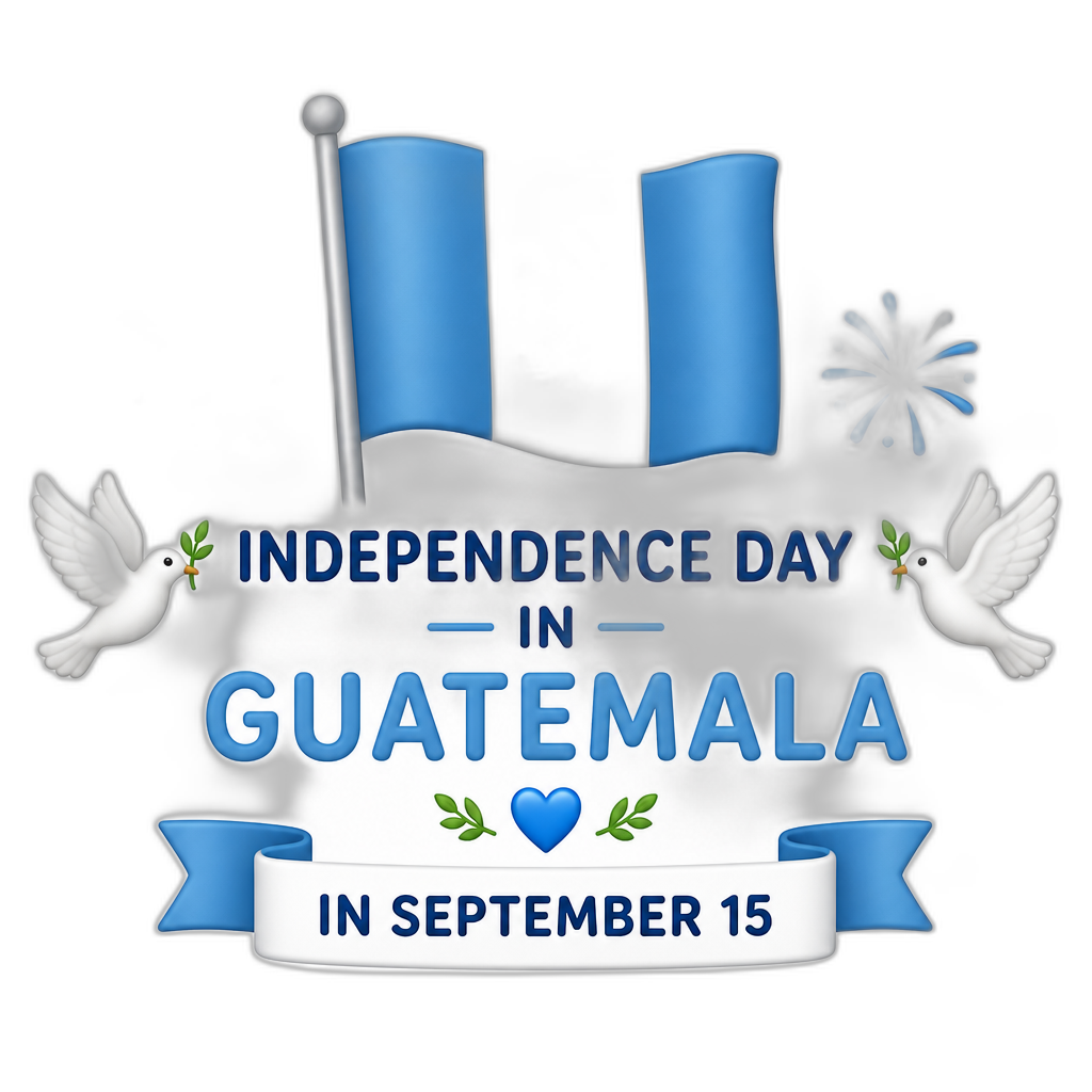 Independence Day in Guatemala In September 15 - AI generated emoji