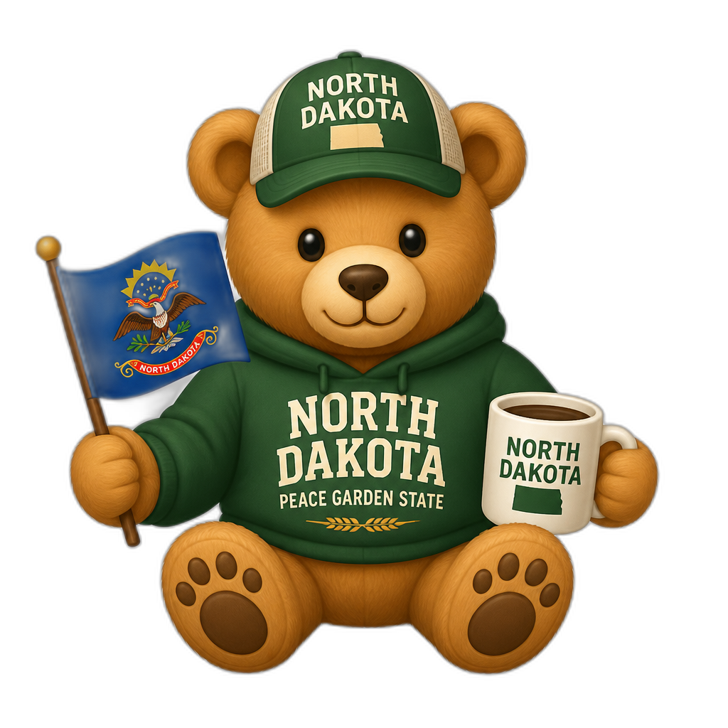 Create a Teddy bear who is a North Dakotan - AI generated emoji
