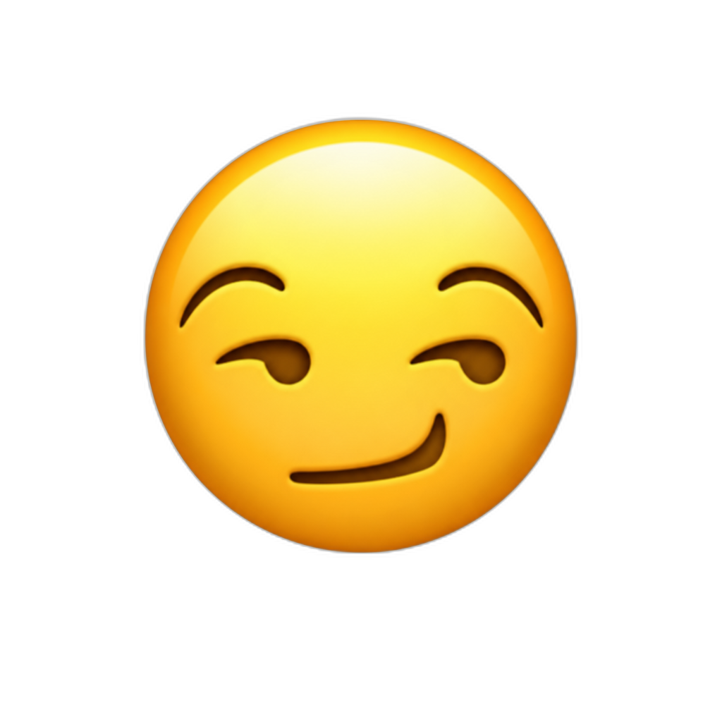 mischievous smile - AI generated emoji