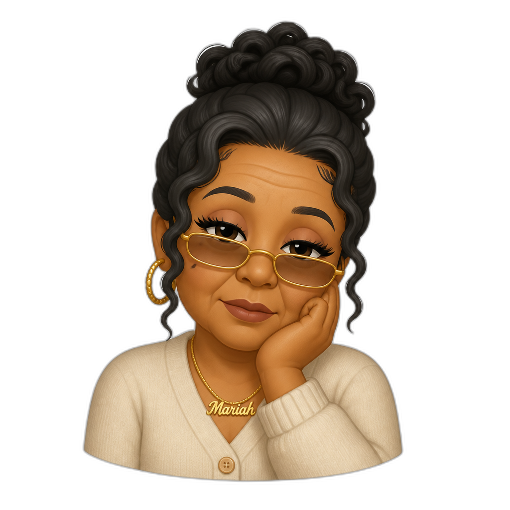 Mariah The Scientist as an old lady - AI generated emoji
