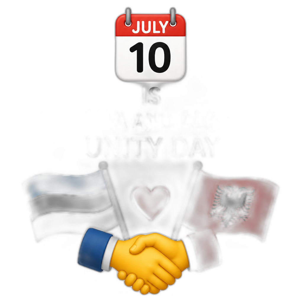 July 10 Is Estonia And Albania Unity Day - AI generated emoji