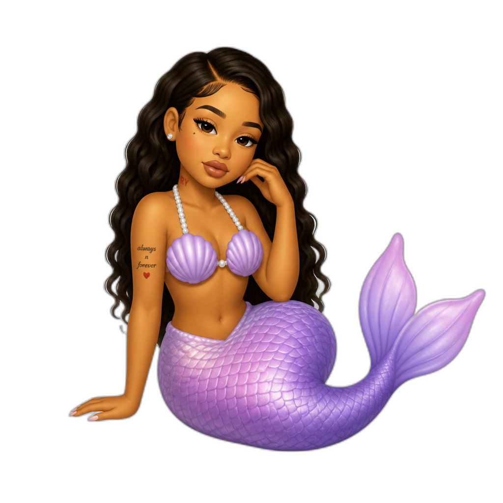 Mariah The Scientist as a mermaid - AI generated emoji