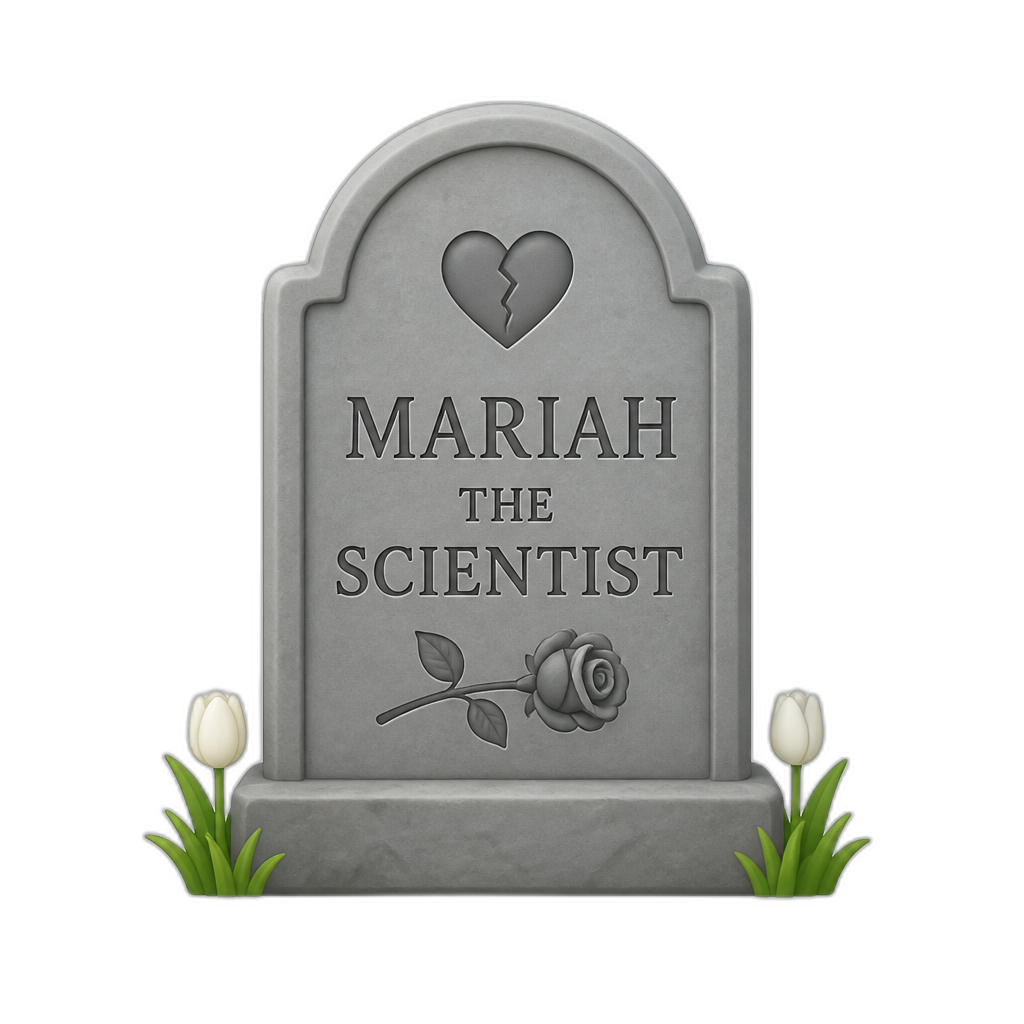 Mariah The Scientist tombstone - AI generated emoji