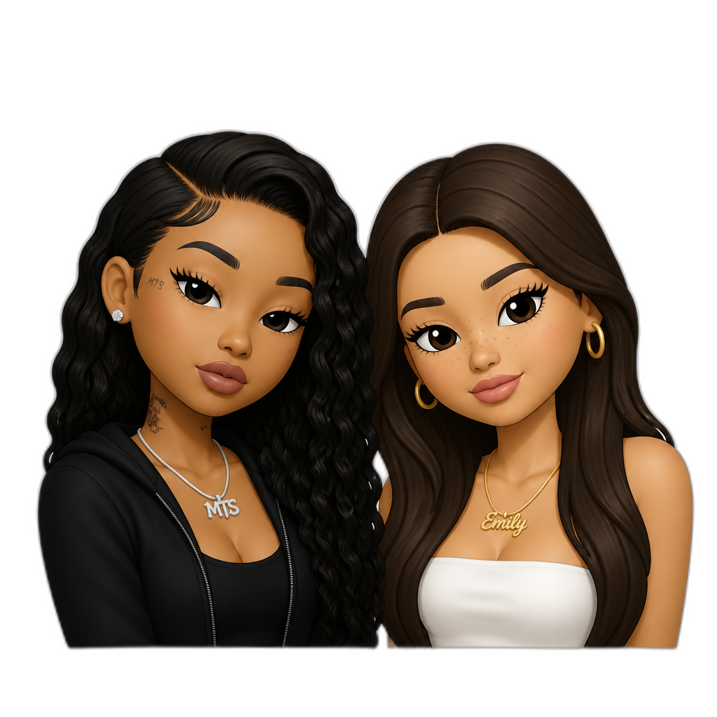 Mariah The Scientist and Emily Elizabeth - AI generated emoji