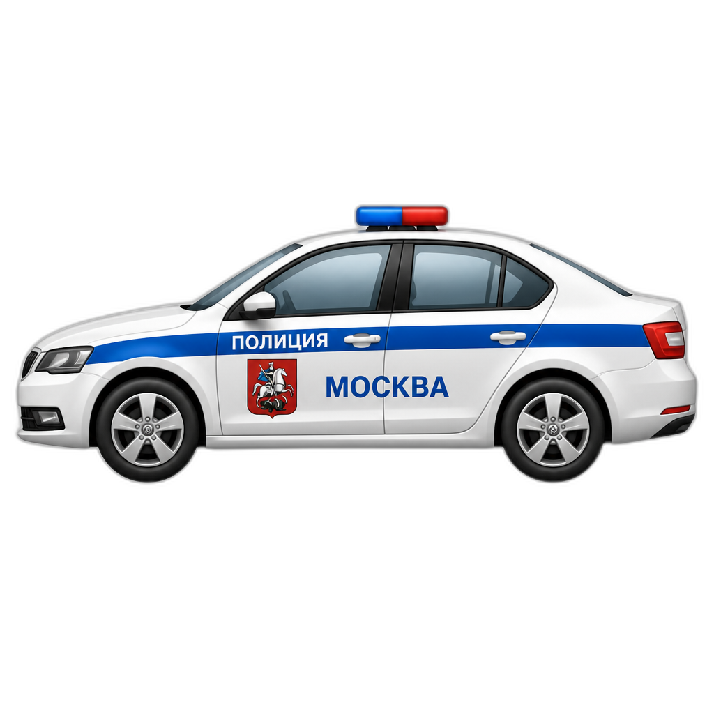 create Moscow Police Car (side) - AI generated emoji