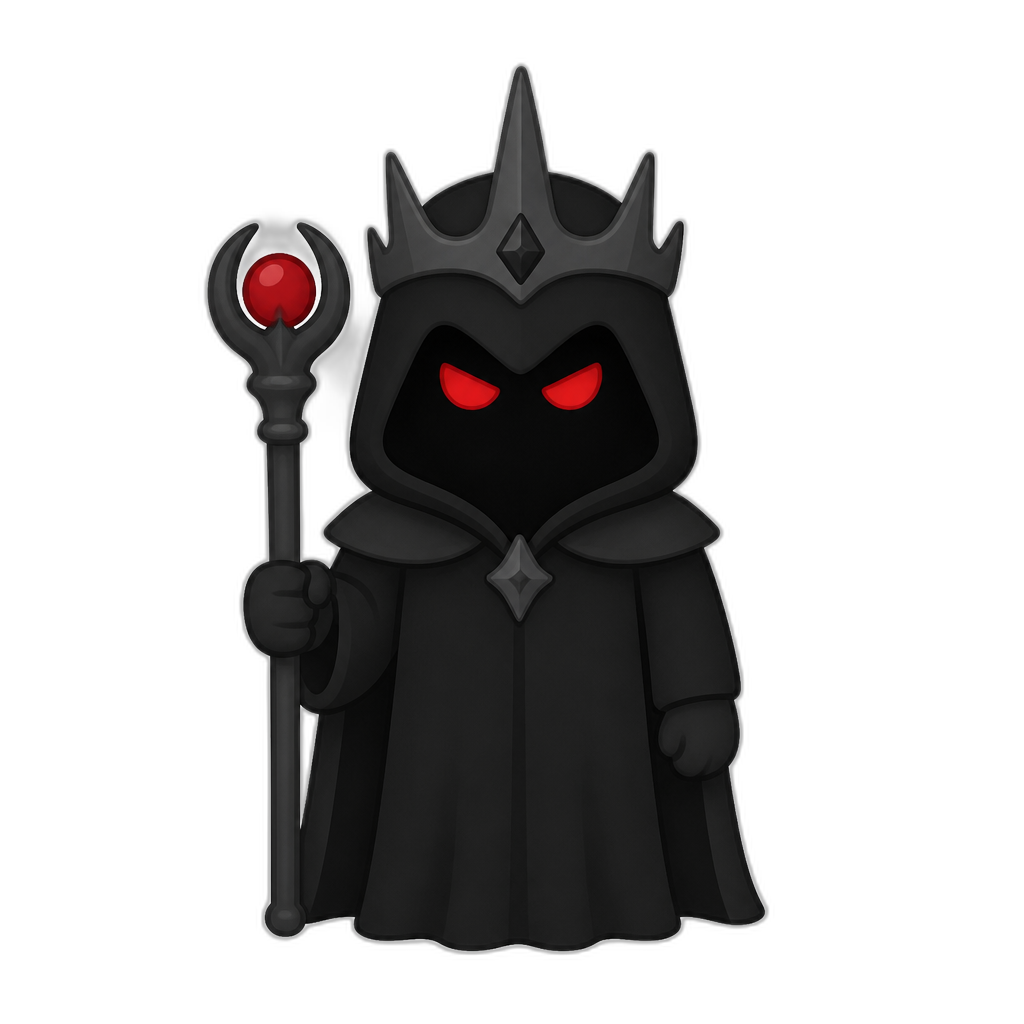 dark lord flat thick minimal - AI generated emoji