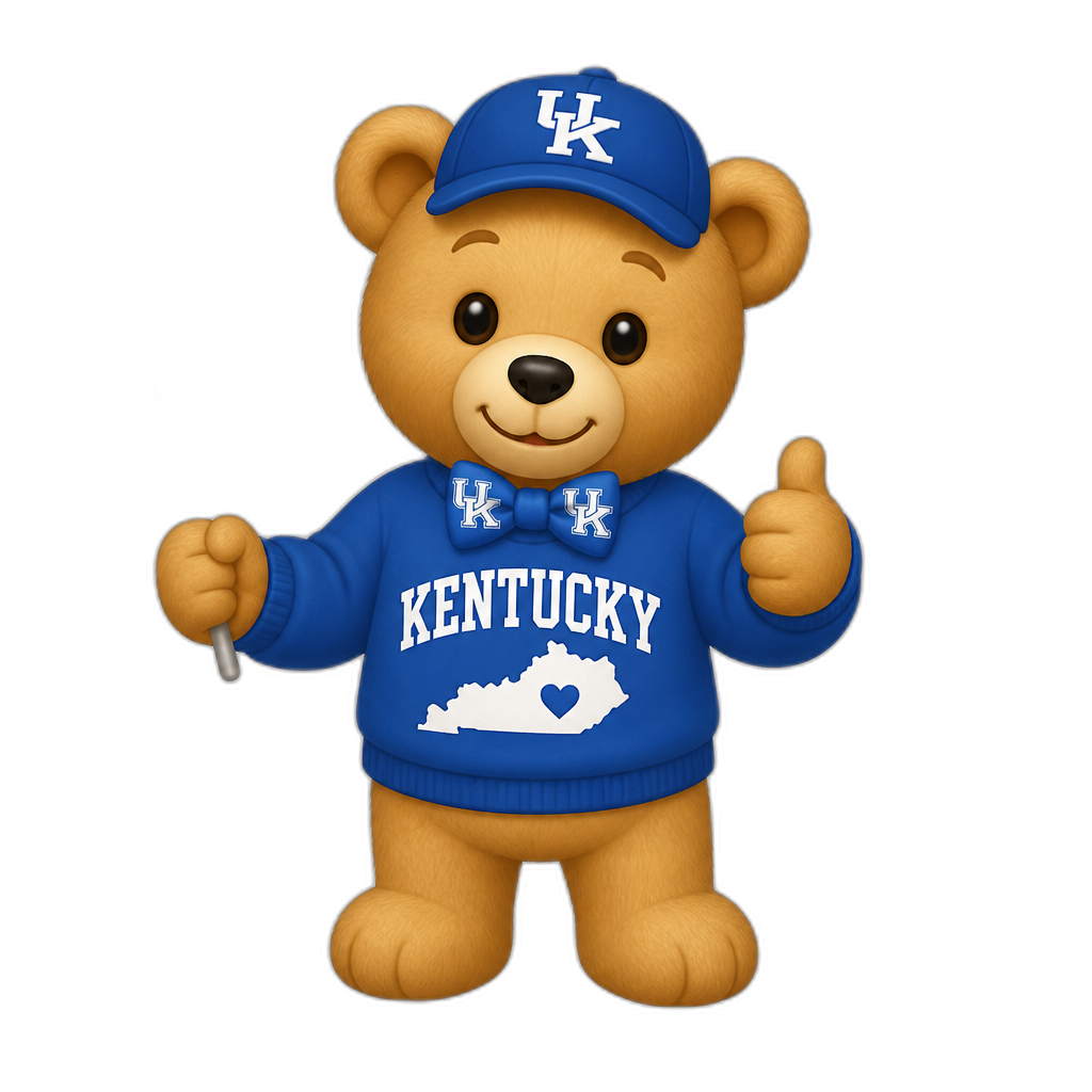 Create a Teddy bear who is a Kentuckian - AI generated emoji