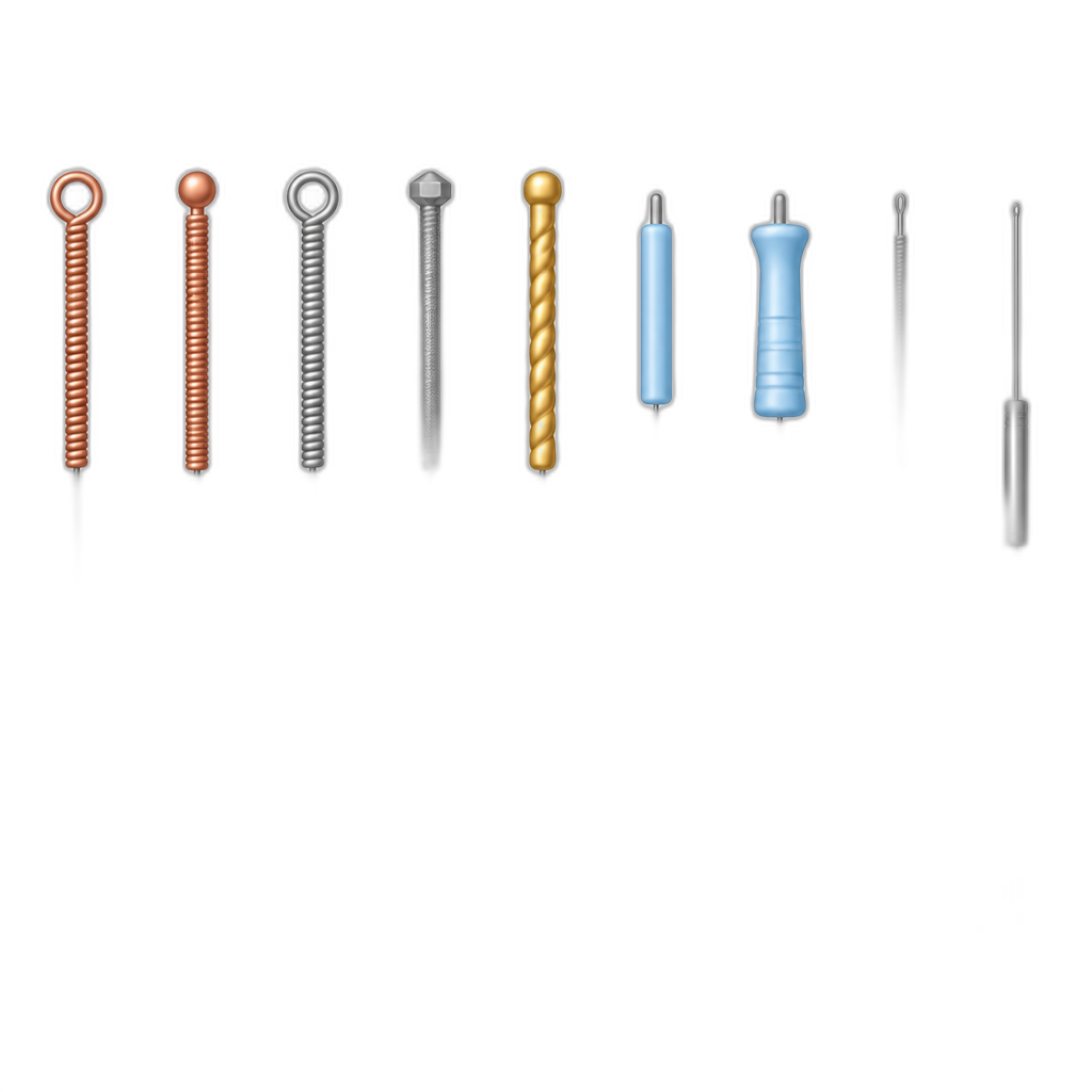 各种不同型号的针灸针 - AI generated emoji