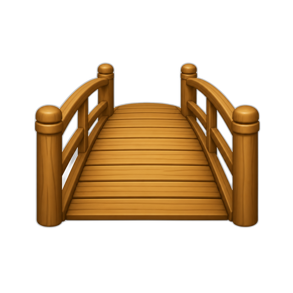 de un puentede madera - AI generated emoji