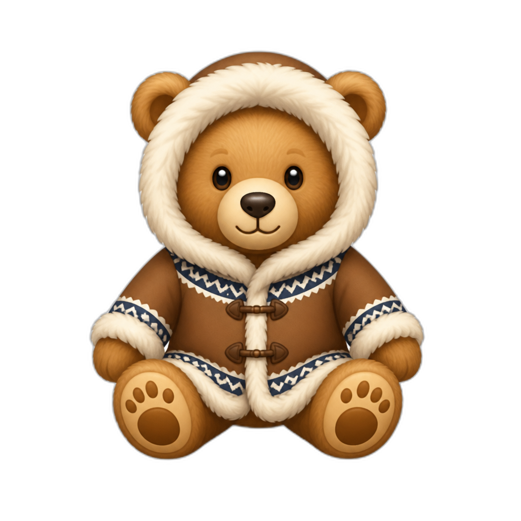 Create a Teddy bear who is a Alaskan - AI generated emoji