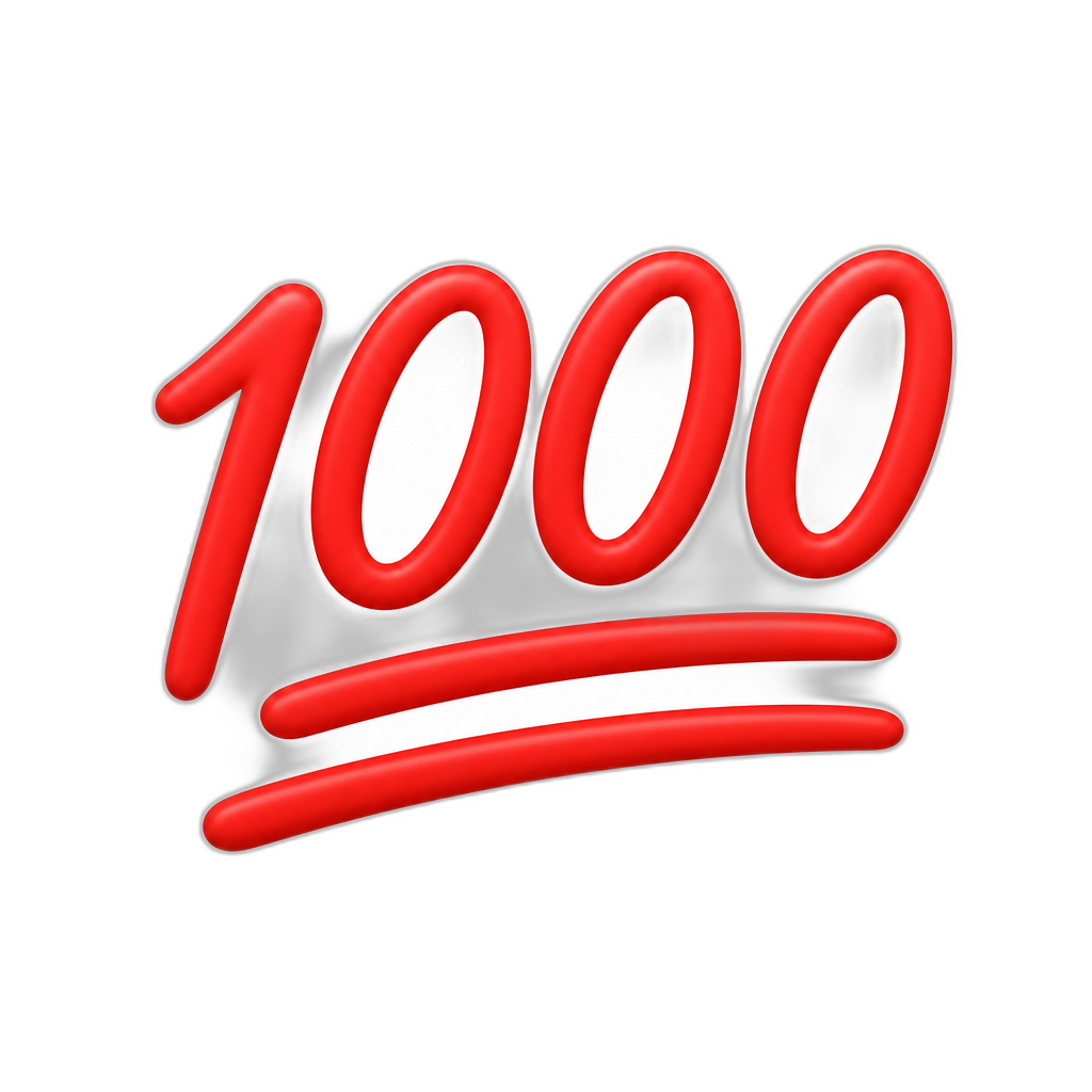 1000 marks - AI generated emoji