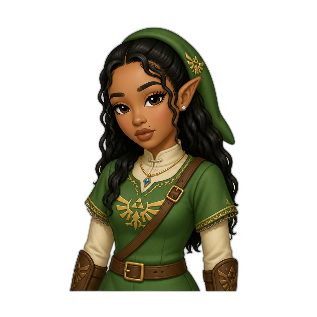 Mariah The Scientist as a Hylian - AI generated emoji