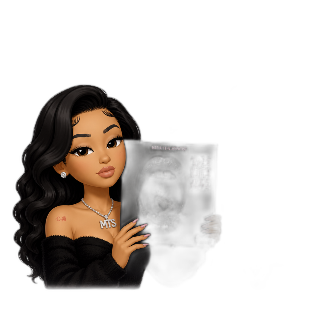 Mariah The Scientist releasing her 3rd album "To Be Eaten Alive" on her 26th birthday (10/27/2023) - AI generated emoji