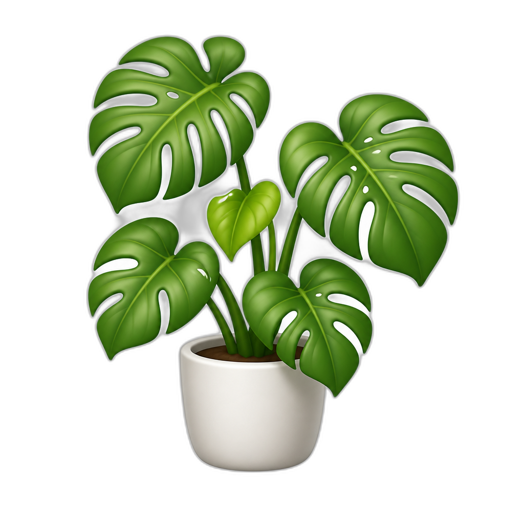monstera plant - AI generated emoji