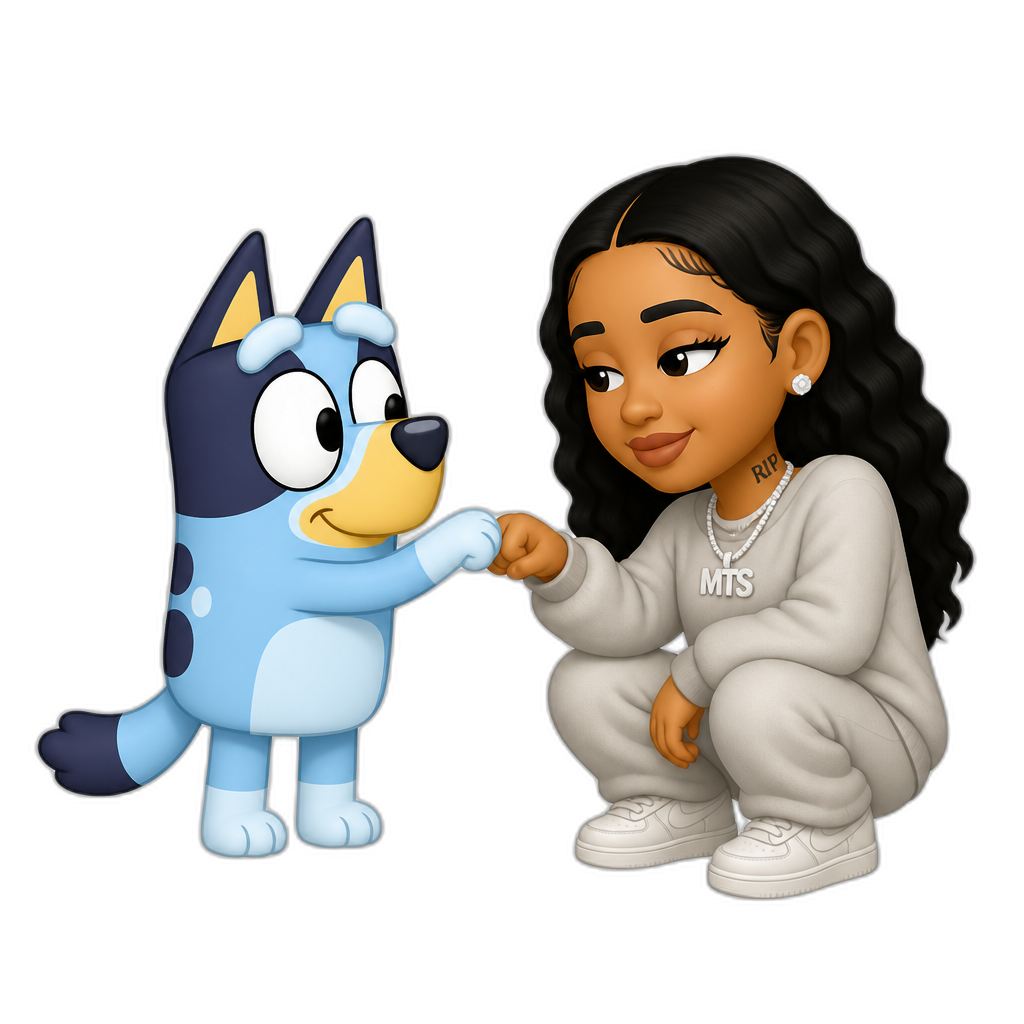 Bluey meets Mariah The Scientist - AI generated emoji