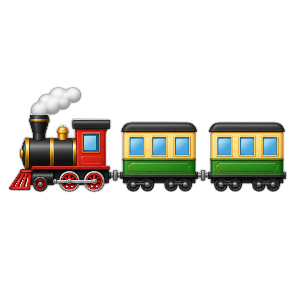🚂🚃🚃 - AI generated emoji