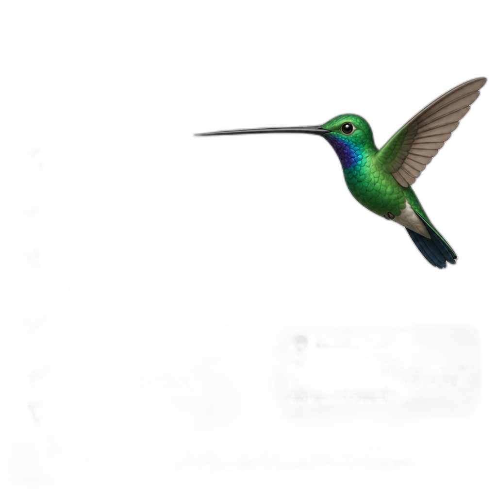 Info page about the sword billed hummingbird - AI generated emoji