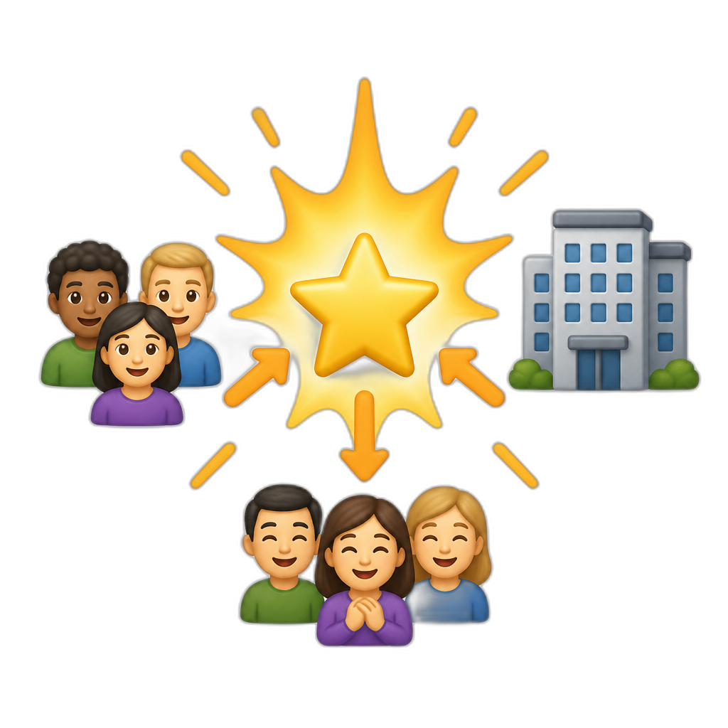 Create an emoji simbolizing impact, as in: the impact a team has on a company; the impact a product has on customers; etc - AI generated emoji