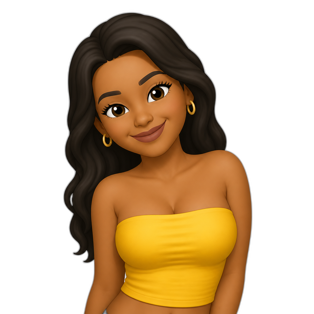 we woman in a tight yellow tube top - AI generated emoji