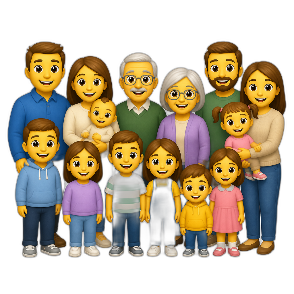 big family - AI generated emoji