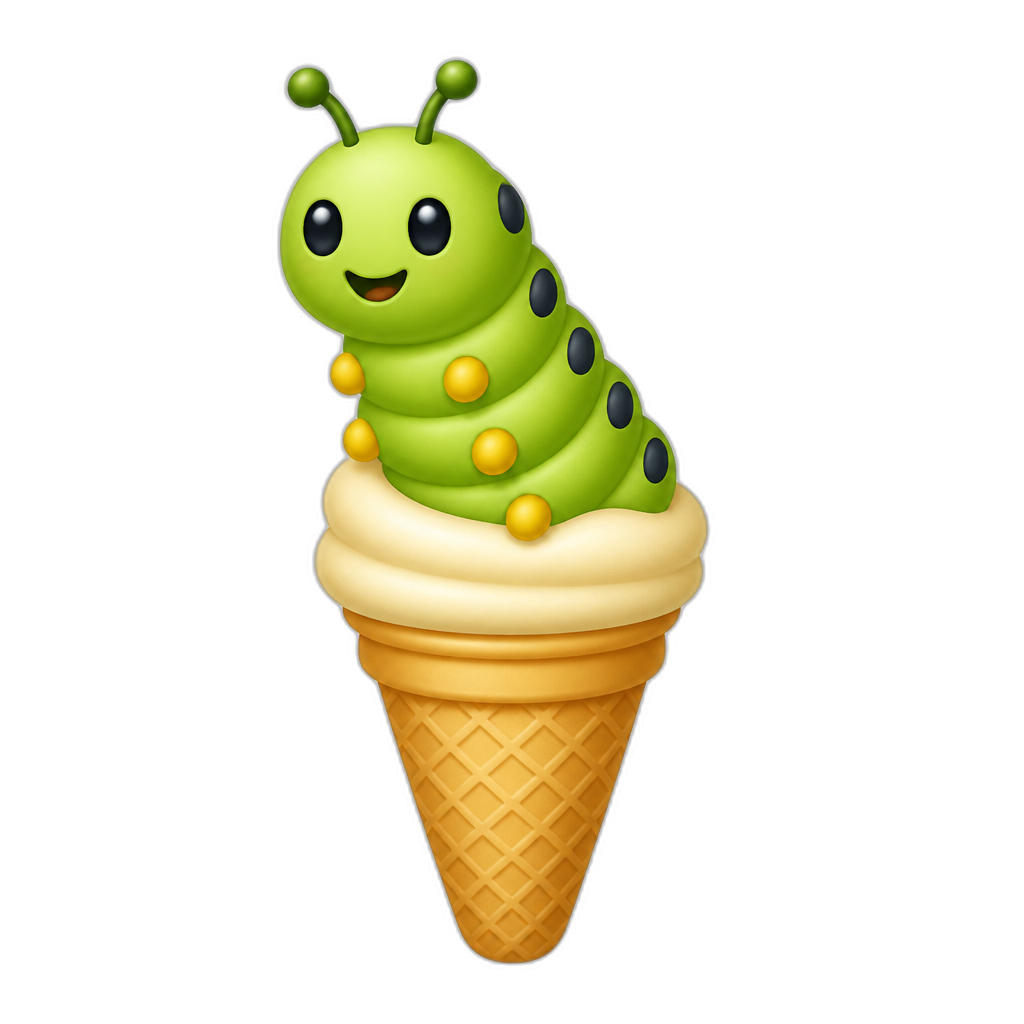 🐛+🍦 - AI generated emoji