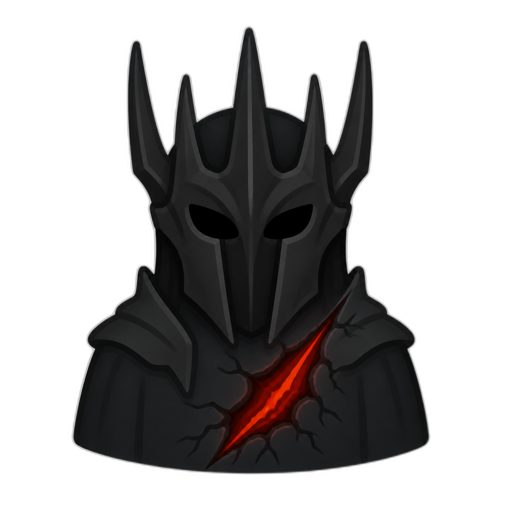 Dark Lord Morgoth wound; thick flat minimal stylw - AI generated emoji