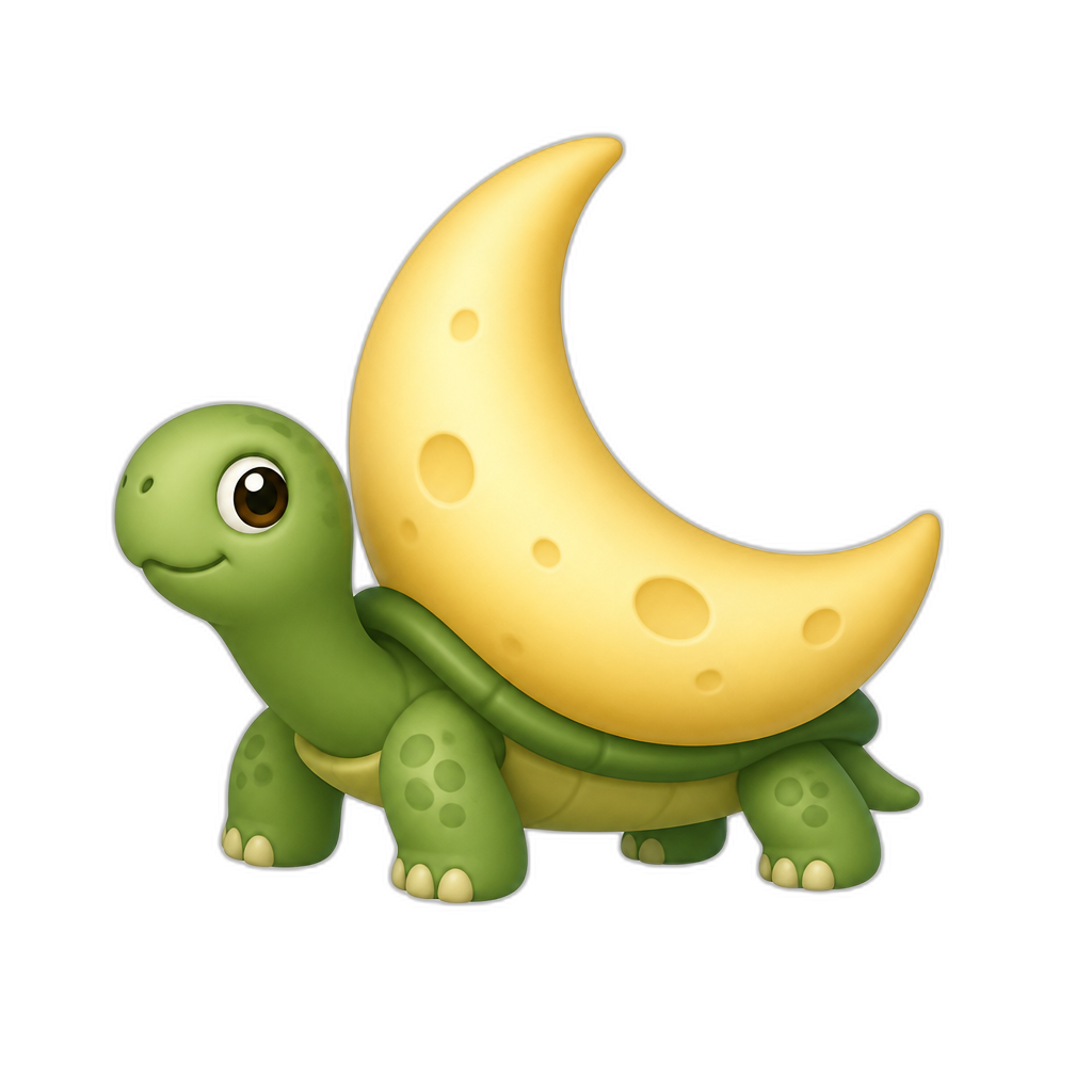Moony turtle 🐢+🌜 - AI generated emoji