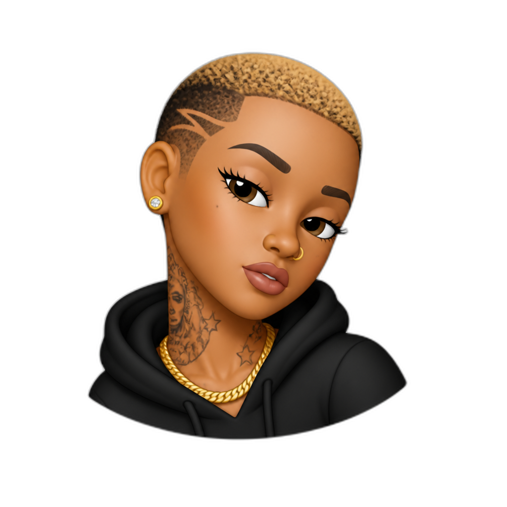 genderbent Chris Brown (Chrissy Brown) - AI generated emoji