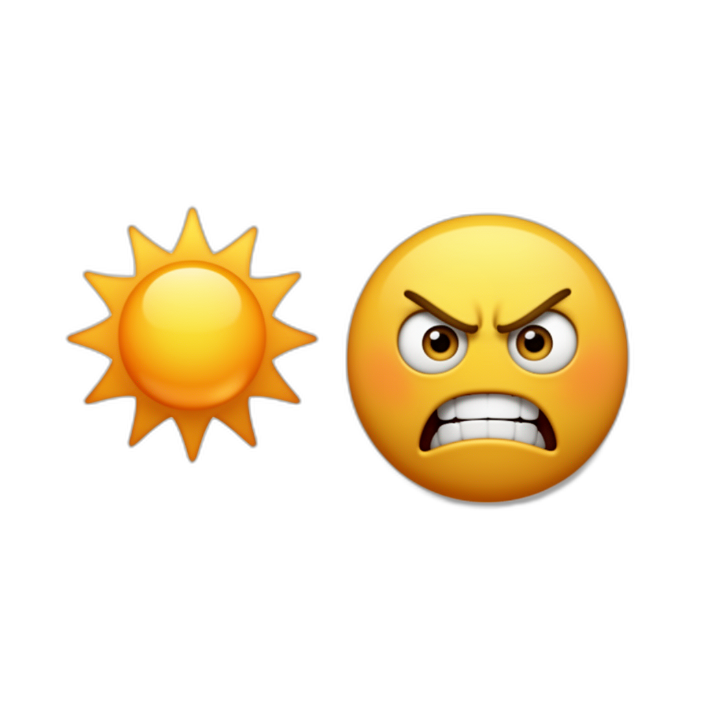 🌞+😡 - AI generated emoji