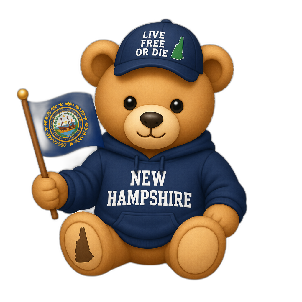 Create a Teddy bear who is a New Hampshirite - AI generated emoji