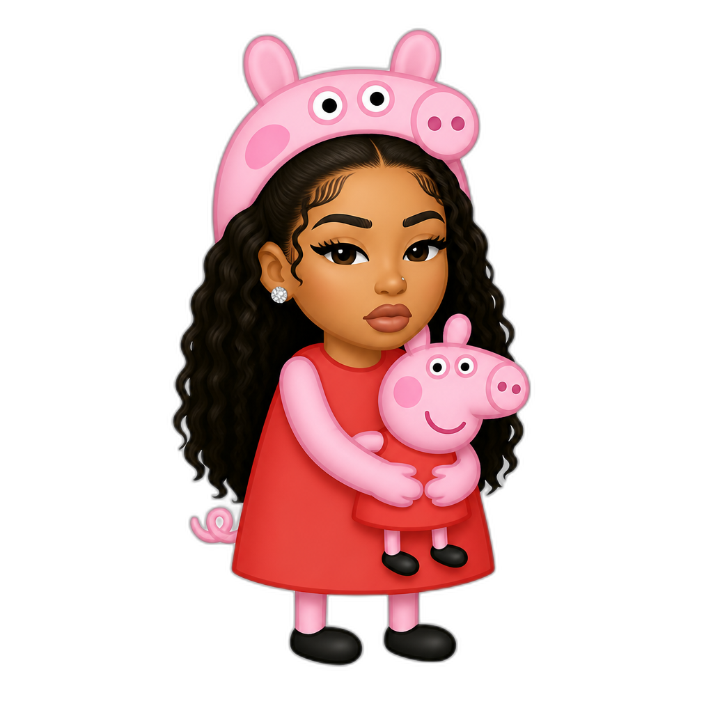 Mariah The Scientist in Peppa Pig - AI generated emoji