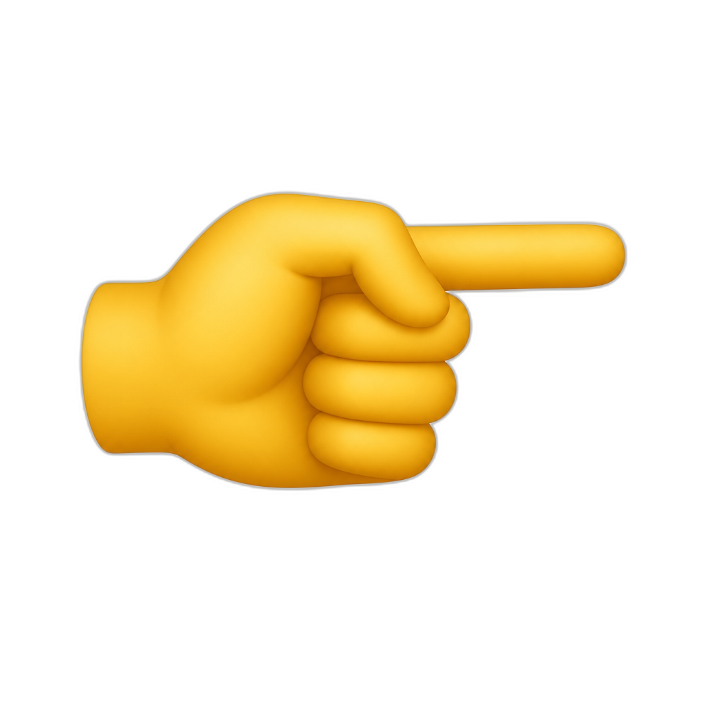 right ring finger pointing - AI generated emoji