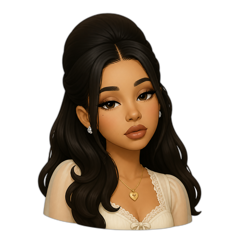 Mariah The Scientist fused with Lana Del Ray - AI generated emoji