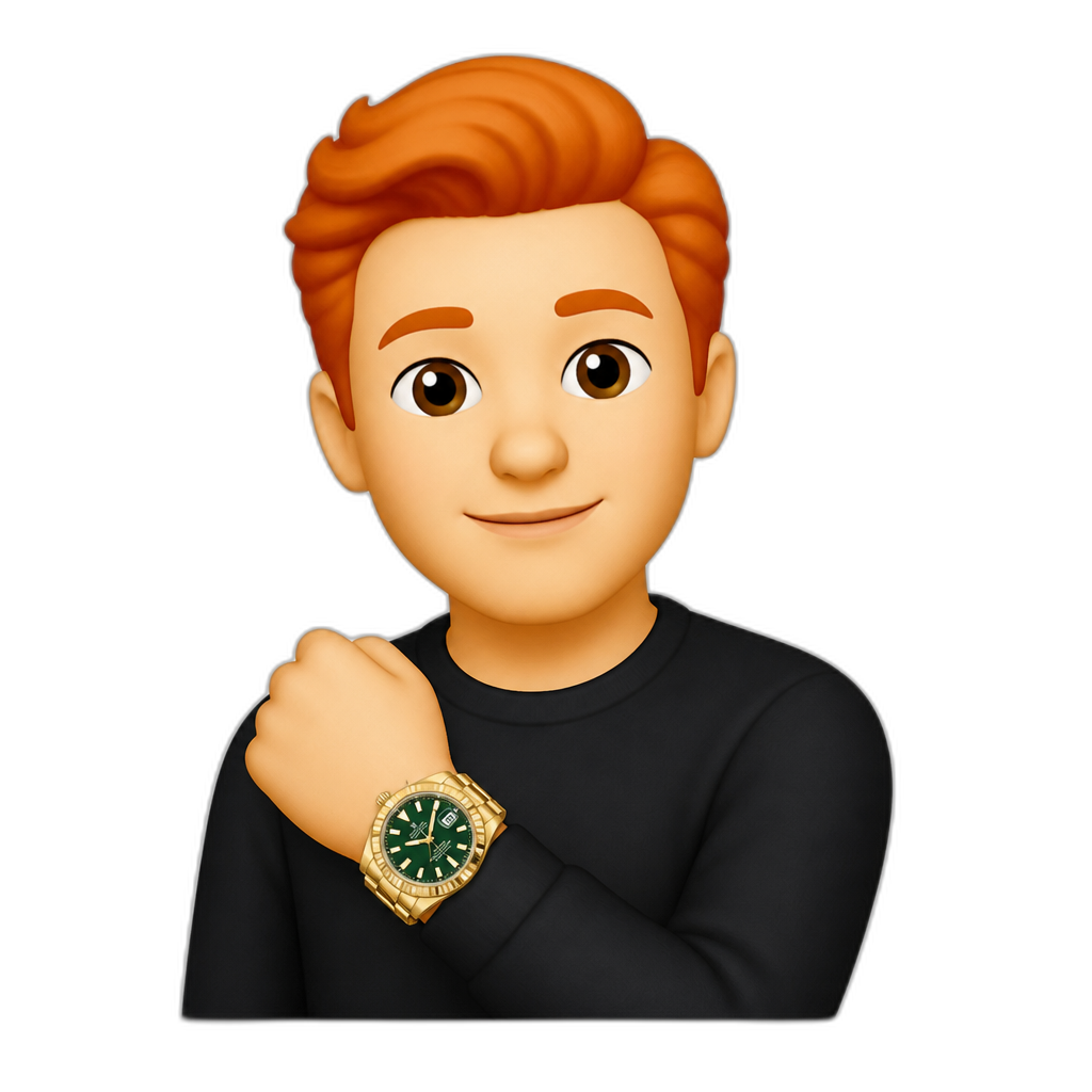 Man red hair rolex - AI generated emoji
