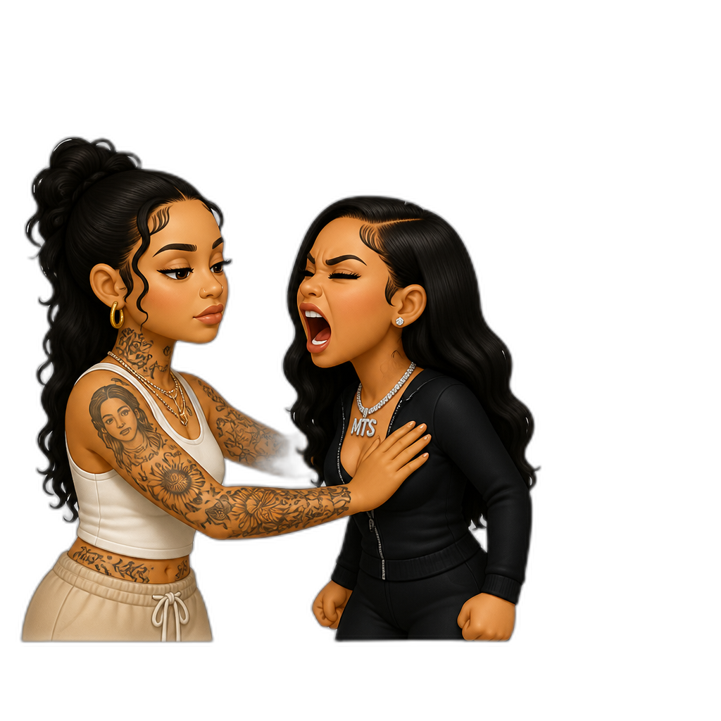 Kehlani grounding Mariah The Scientist for yelling at her for winning at the 2026 AMAs and BET Awards instead of Mariah herself - AI generated emoji