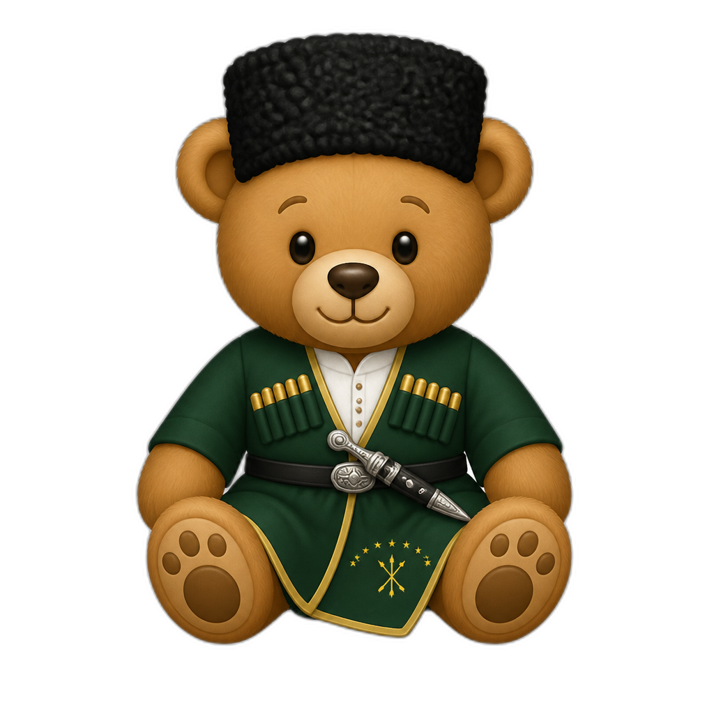 Create a Teddy bear who is a Adygea - AI generated emoji