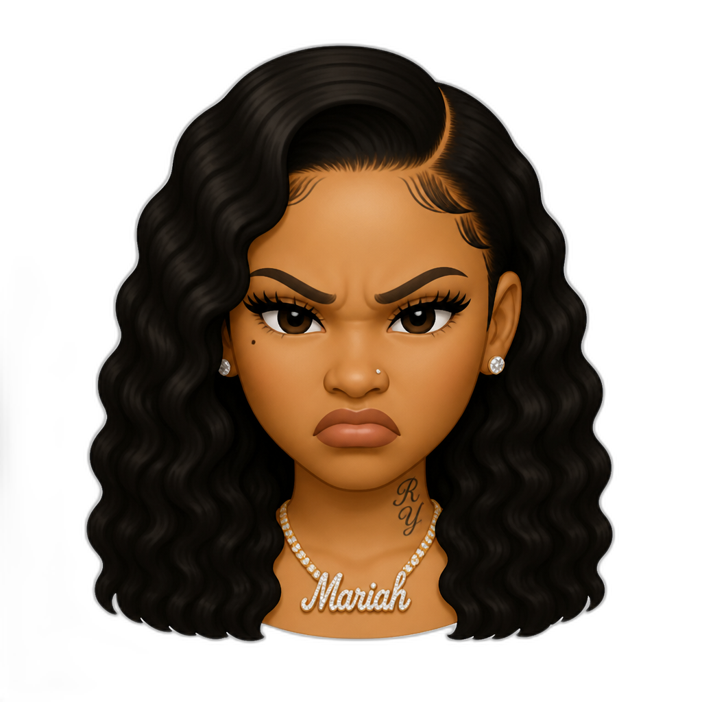 Mariah The Scientist angry - AI generated emoji