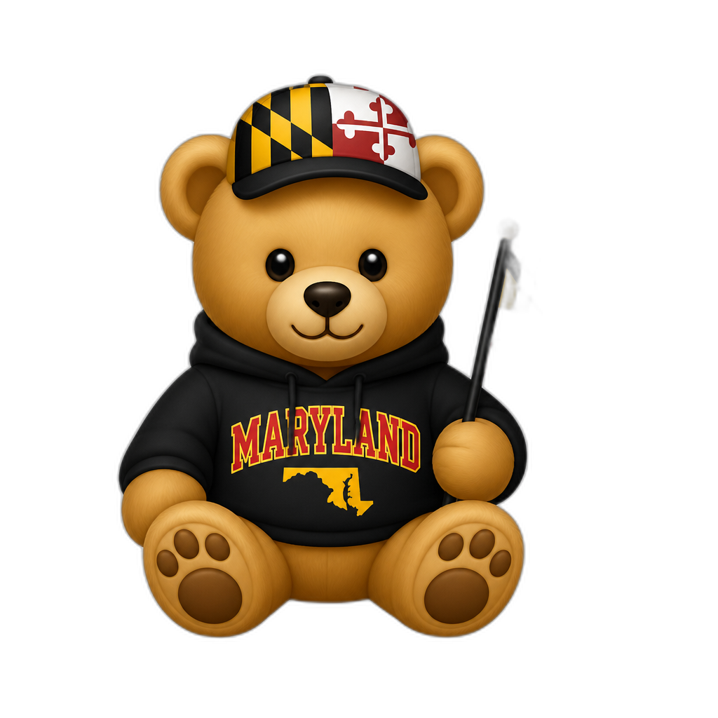 Create a Teddy bear who is a Marylander - AI generated emoji